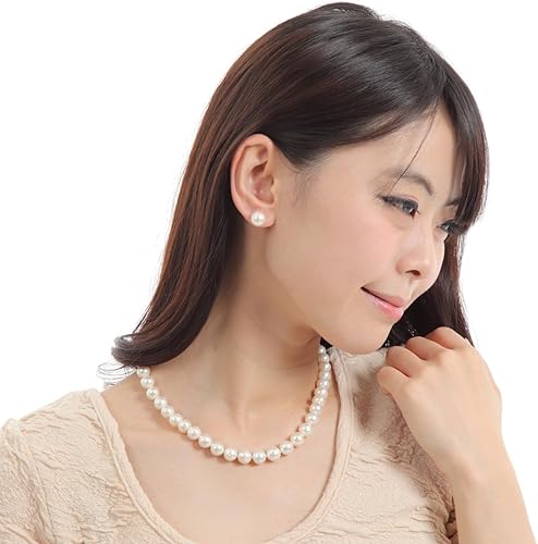 希少ブルー真珠 ネックレスとイヤリングセット　10mm 前後の大玉　ケース付き 希少ブルー真珠 ネックレスとイヤリングセット10mm 前後の大玉